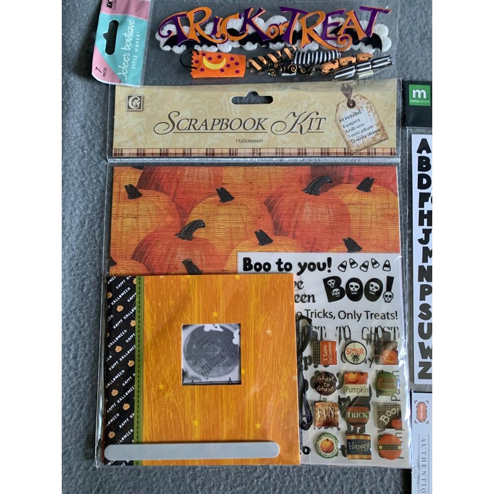 Halloween Scrapbook Kit With Stickers & Creative Letters - Picture 2 of 8